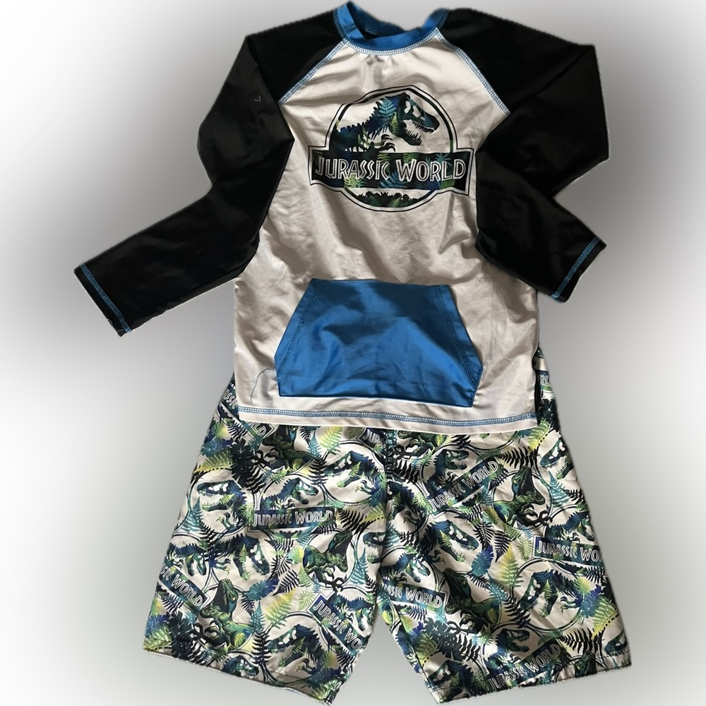 Swim Trunks and swim top for Ultimate Comfort. Black and White.